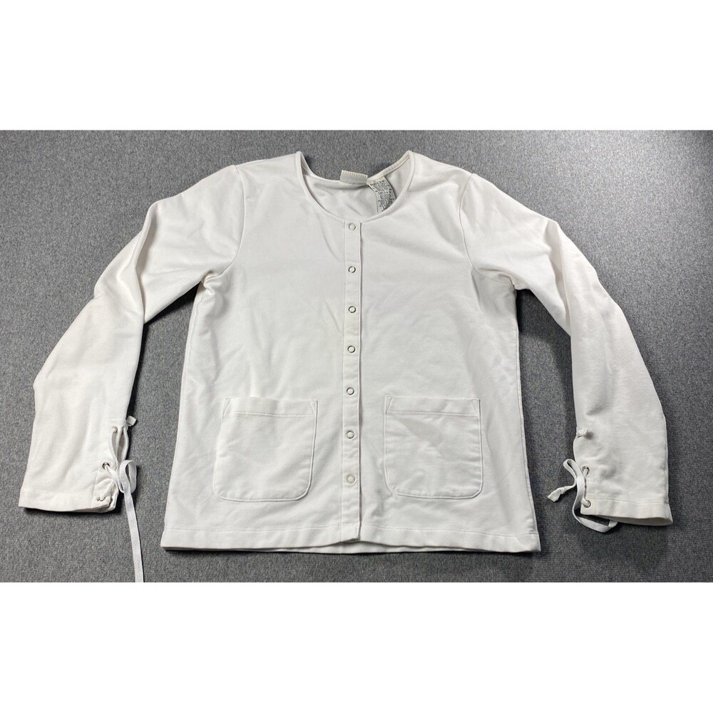 White Stag Womens Button Up Blouse Size S Long Sleeve White